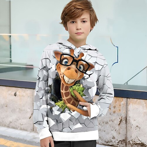 

sonic kids boys hoodie graphic school estampado 3d bolsillo de manga larga diario 3-12 años invierno azul claro