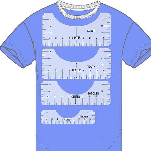 Tshirt Ruler Guide For Vinyl Alignment, T Shirt Rulers To Center