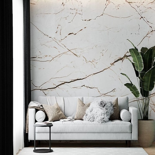 

Papel de parede em mármore abstrato mural em mármore branco revestimento de parede adesivo descascar e colar material removível em pvc/vinil autoadesivo/adesivo decoração de parede necessária para