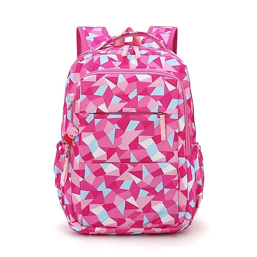 Bansusu Geometric-Print Backpack School-Bag for Girls Middle