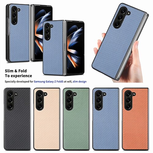 

teléfono Funda Para Samsung galaxia Plegado en Z 5 Z Fold 4 Z Fold 3 Z Fold 2 Funda Trasera Marco Antigolpes Piel Flip magnético Color sólido TPU Nailon ordenador personal