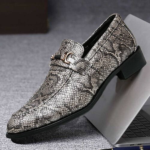 

Herren Loafer Slip On Retro Geschäftlich Brautkleider schlicht Täglich Büro Karriere PU Komfortabel Rutschfest Schwarz Regenbogen Farbblock Frühling Herbst