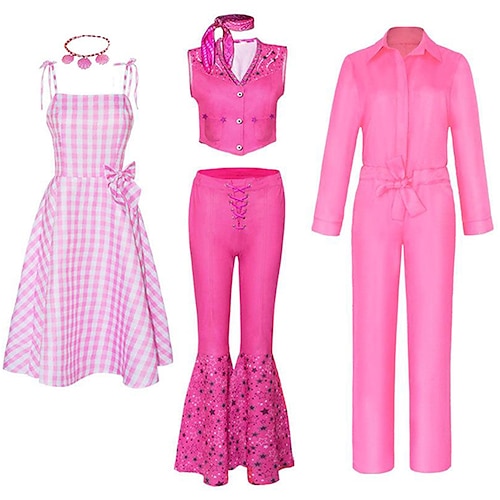 

наряды для кино западный костюм пастушки расклешенные брюки со звездами розовое платье в мелкую клетку комбинезон болельщицы y2k ретро винтаж