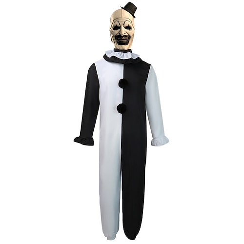 

Renfield Schrecklicher Mehre Kostüme Clown Cosplay Kostüm Austattungen Herren Film Cosplay Cosplay Halloween Schwarz / Weiß Gymnastikanzug / Einteiler Halloween Karneval Maskerade Polyester