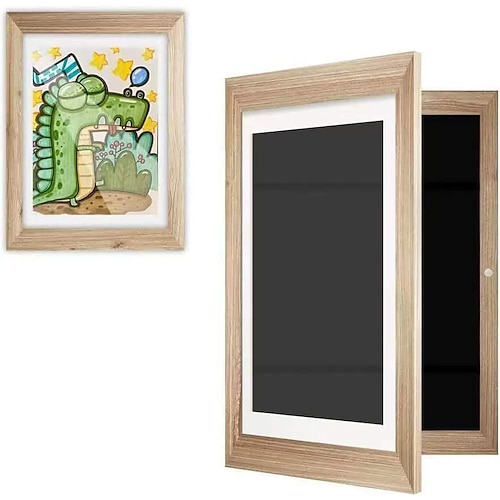 

Kids Artwork Frames Changeable Front Opening Picture Display, Kids Artwork Frame Changeable for Children Photo Storage, Art Projects, Handicrafts Drawings, Schoolwork