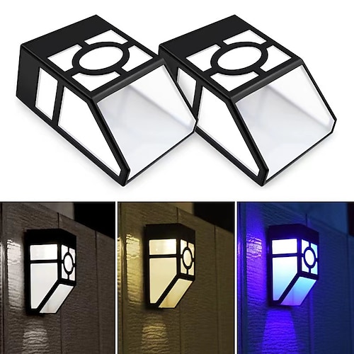 

Luzes de cerca solar ao ar livre luz de parede led à prova dwaterproof água sem fio lâmpadas decorativas de iluminação para deck escada pátio jardim passarela paisagem