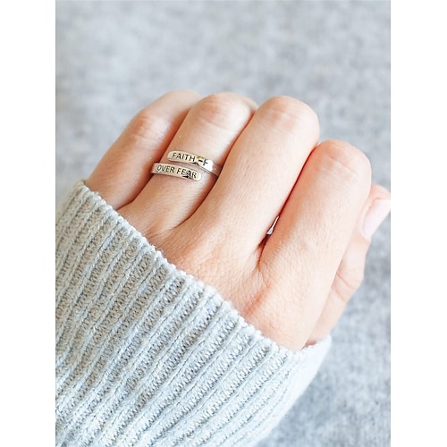 

Women's Rings Fashion Outdoor Letter Ring