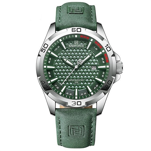 

naviforce d'origine hommes montre à quartz mode sport analogique quartz montre-bracelet pour hommes étanche en cuir montre-bracelet calendrier mâle horloge relogios masculino 8023
