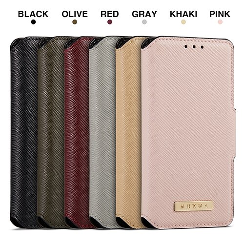 

téléphone Coque Pour Apple iPhone 15 Pro Max Plus iPhone 15 Pro Max Plus 14 13 12 11 X XR XS 8 7 Portefeuille Avec porte-cartes Béquille Antichoc Couleur unie TPU faux cuir