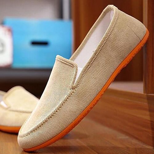 

Herren Loafer Slip On Wildlederschuhe Komfort Schuhe Penny Loafers Brautkleider schlicht Täglich Wanderschuhe Satin Komfortabel Rutschfest Weinrot Dunkelblau A. Ölgrün Sommer Herbst