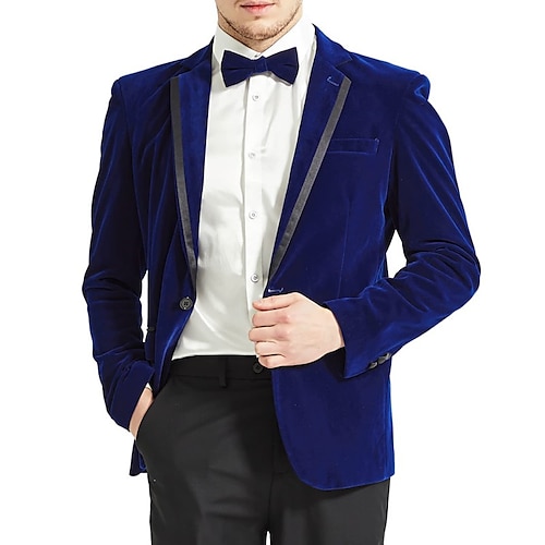 

Preto Rosa Azul Masculino Casamento Fato Conjunto de 2 peças Cor Sólida Moderno Comum 1 Botão 2023