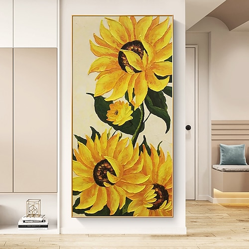 Canvas Art, Sunflowers Oil Paintings. Wall Pictures for Home