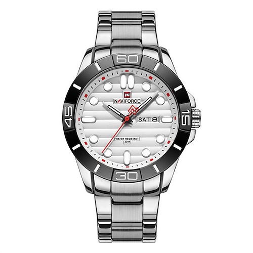 

naviforce montre à quartz pour hommes de luxe mode analogique quartz montre-bracelet sport étanche en acier inoxydable montre d'affaires mâle horloge