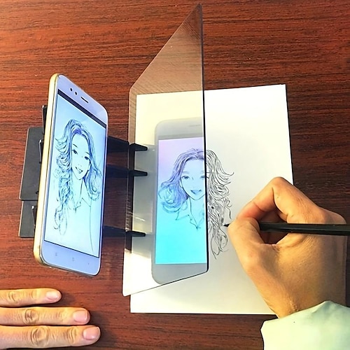 

Optical Clear Drawing Board, Portable Optical Tracing Board Image Drawing Board Tracing Drawing Projector Optical Painting Board Sketching Tool For Kids, Beginners, Artists Back to School Supplies