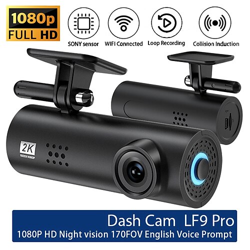 

LF9 Pro 1080p Nuevo diseño / HD / Arranque automático de grabación DVR del coche 170 Grados Gran angular No aparece la pantalla (salida por APP) Dash Cam con WIFI / Visión nocturna / Monitoreo de