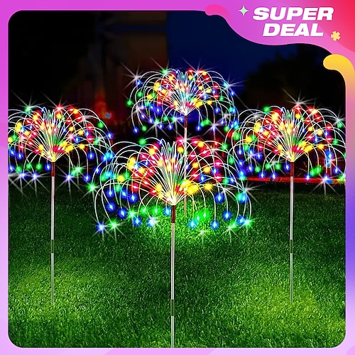 

Solar Fireworks Lights 90/120/150/200 LEDS Outdoor DIY Solar Lights Garden Decorative Lights Waterproof Fairy Lights Lawn Lights