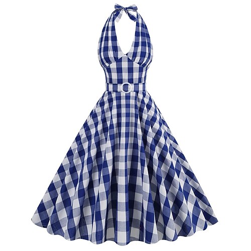 Classical Retro Vintage 1950s A-Line Dress Swing Dress Flare Dress Women's  Girls' Plaid Checkered Gingham Carnival Masquerade Dailywear Tea Party  Casual Daily Adults' Dress Homecoming Dresses Summer 2026 - CAD $36.99