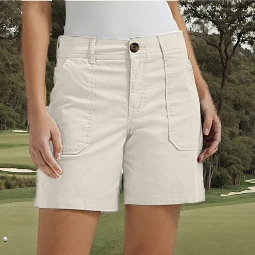 

Women's Tennis Shorts Golf Shorts Breathable Quick Dry Moisture Wicking Golf Apparel Golf Clothes Side Pockets Solid Color Summer Spring Tennis Golf Pickleball