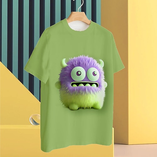 

Para Meninos Camiseta Manga Curta Camisa Camiseta Gráfico Desenho Animado Impressão 3D Ativo Esportes Moda Poliéster Ao ar livre Casual Diário Infantil Crewneck 3-12 anos Gráfico impresso em 3D Normal