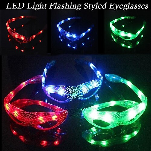 

1pcs Light-Up Glasses LED Light Flashing Styled Eyeglasses Kids Toys Christmas Party Props