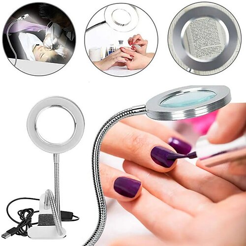 

LED-Schreibtischlampe, Clip-on-Licht, Lupen-Klemmlampe, Augenschutz-Tischlampe zum Lesen, Tätowieren, Computer und Make-up-Licht