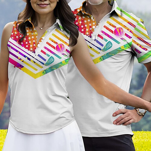

Hombre Mujer Camisas de polo Polo a juego Camiseta de golf Transpirable Secado rápido Dispersor de humedad Ropa de golf ropa de golf Ajuste regular Bandera Verano Tenis Golf pepinillo