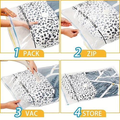 2pcs Vacuum Storage Bags, Space Saver Vacuum Seal Storage Bags Sealer Bags  For Clothes, Clothing, Bedding, Comforter, Blanket 2023 - US $5.49