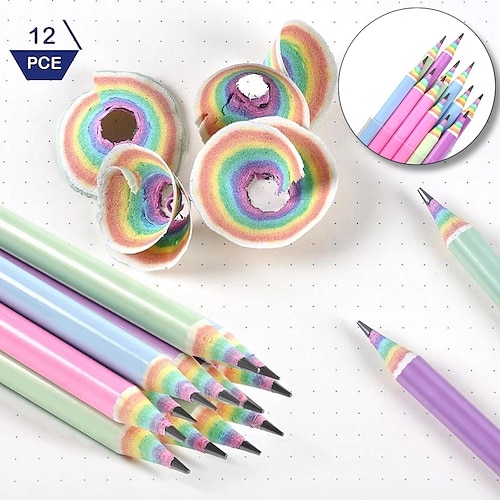 Recycled Rainbow Pencil Set