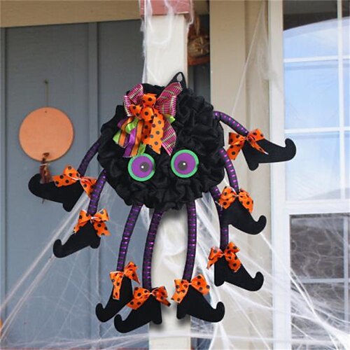 

Halloween New Multi legged Spider Door Hanger Creative Halloween Wreath Party Decoration