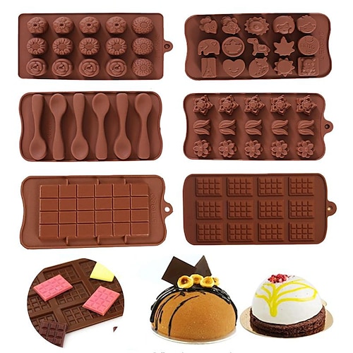 Silicone Chocolate Moulds 6 Pieces Silicone Moulds for Chocolate