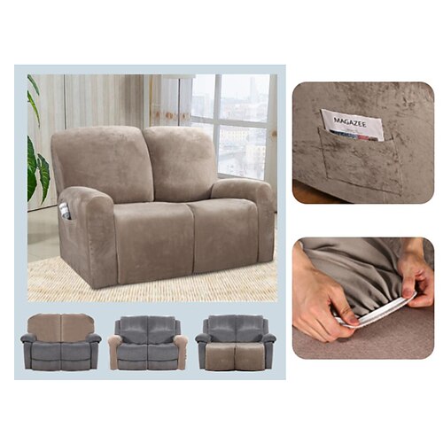 Dual reclining sofa online slipcover