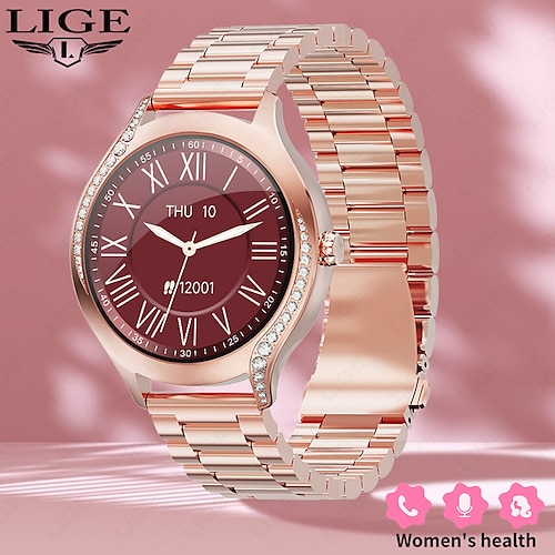 

Lige relógio inteligente feminino esporte fitness bluetooth chamada pulseira ip68 à prova d'água verdadeiro rastreador de oxigênio no sangue vermelho novo smartwatch feminino