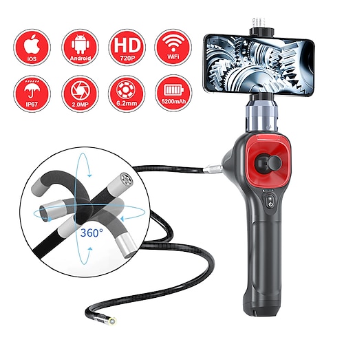 

Endoscope numérique de caméra d'endoscope industriel avec 1080P (1920×1080) 0 pouce Caméra d'inspection 1.0m (3ft) 2 mp Portable Enregistrement d'images et fonction vidéo Lampe LED Imperméable