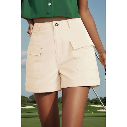 

Mulheres Shorts de tênis Bermudas de Golfe Respirável Secagem Rápida Pavio Humido Roupas de Tênis Vestuário de golfe Bolsos laterais Côr Sólida Verão Primavera Tênis Golfe Pickleball