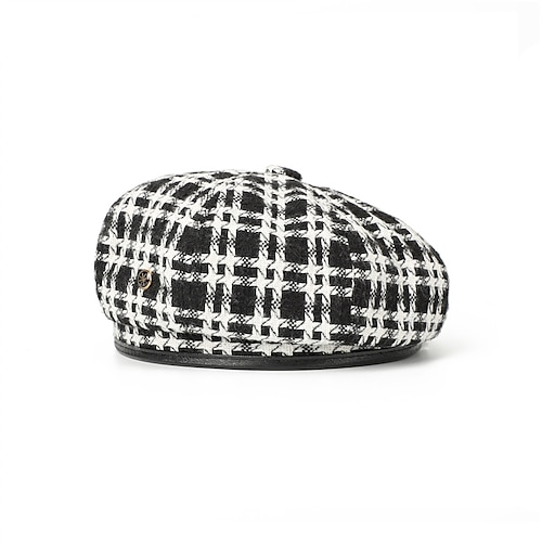 

Femmes béret chapeau vintage français plaid peintre chapeau printemps automne filles femelle octogonal béret casquettes pour la saint valentin cadeau de noël