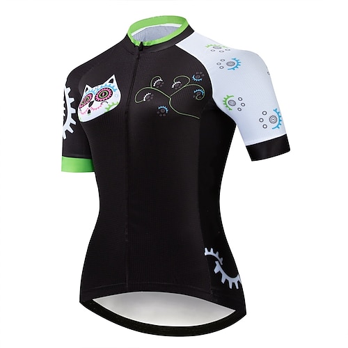 

Mujer Maillot de ciclismo con culotte largo Tirantes Maillot de Ciclismo Manga Corta Bicicleta Chándal Maillot Camiseta con 3 bolsillos traseros MTB Bicicleta Montaña Ciclismo Carretera Suave Bandas