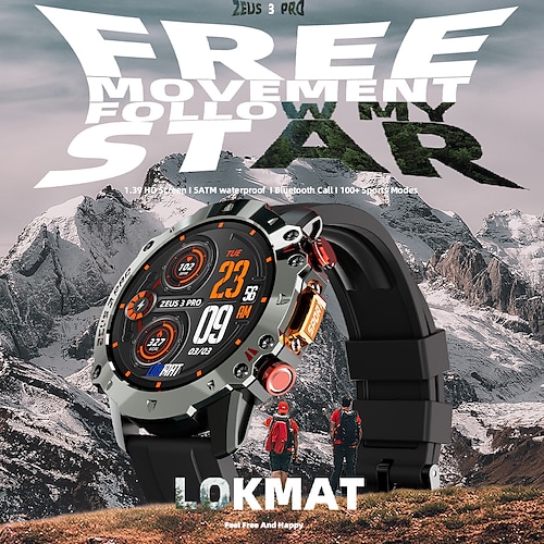 

Reloj inteligente lokmat zeus 3 pro de 1,39 pulgadas, reloj inteligente para correr, podómetro bluetooth, recordatorio de llamadas, rastreador de actividad, compatible con Android, ios, mujeres,