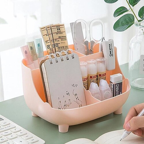 

Kreativer 6-Gürtel-Desktop-Organizer, Stifthalter, multifunktionaler Schreibtisch, Make-up-Stifte, Aufbewahrungsständer, Box, Schule, Büro, Schreibwaren