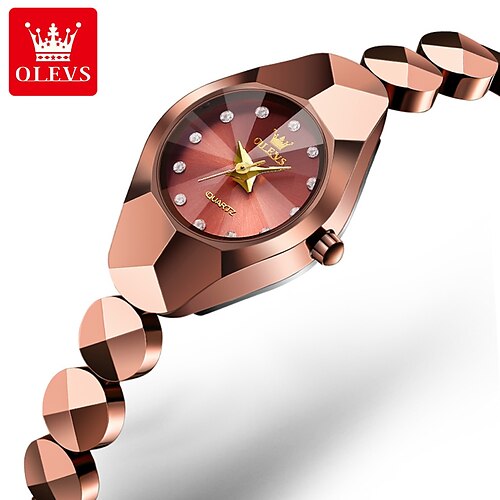

Olevs Damen-Quarzuhr, modisch, diamantbesetzt, Keramik, Wolfram, lässig, analoge Quarzuhr, wasserdicht, Sport, Damen-Dekoration, Armbanduhr