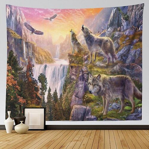 

animais selvagens pendurado tapeçaria arte da parede grande tapeçaria mural decoração fotografia pano de fundo cobertor cortina casa quarto sala de estar decoração