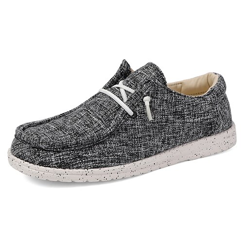 

Herren Turnschuhe Loafer Slip On Mokkasin Karierte Schuhe im britischen Stil Komfort Schuhe Brautkleider schlicht Britisch Täglich Büro Karriere Leinwand Atmungsaktiv Komfortabel Schwarz Khaki