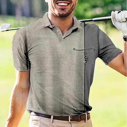 

Hombre Camisas de polo Camiseta de golf Polo con botones Transpirable Secado rápido Dispersor de humedad Manga Corta Ropa de golf ropa de golf Ajuste regular Gradiente de Color Verano Tenis Golf