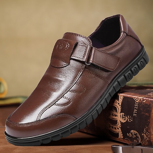 

Homens Mocassins e Slip-Ons Mocassins Comfort Casual Ao ar livre Diário Pele Napa Respirável Confortável Antiderrapante Preto Marron Verão Primavera