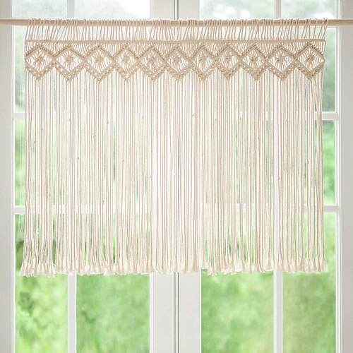 

boho macramé rideaux porte coulissante rideau tissé bohème tapisserie décor, rideau extérieur intimité, décoration de mariage patio, séparateur de pièce pour pergola, belvédère, balcon, porche