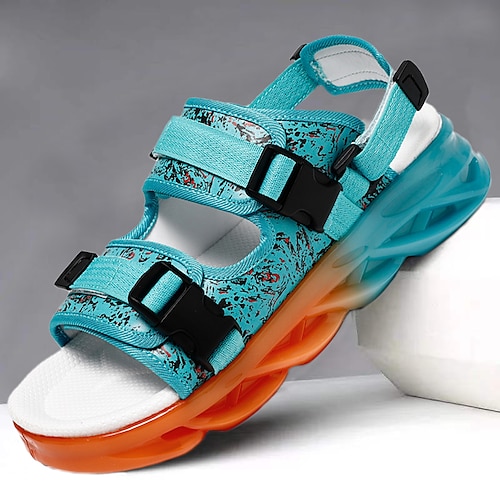 

Men's Sandals Casual Beach Daily Cloth Breathable Comfortable Black White Blue Summer