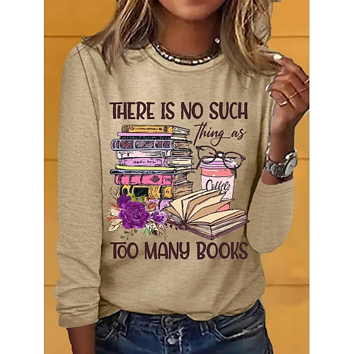 

Mujer Camiseta Blanco Rosa Verde Trébol Graphic Letra Estampado Manga Larga Diario Fin de semana Básico Escote Redondo Regular Pintura S