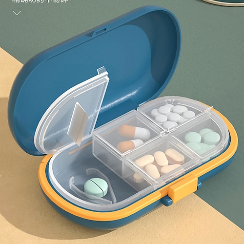 

Portable Small Medicine Box Small Mini Tablets Pills Medication Packaging Box 7-Day Travel Large Capacity Storage Box 1PC