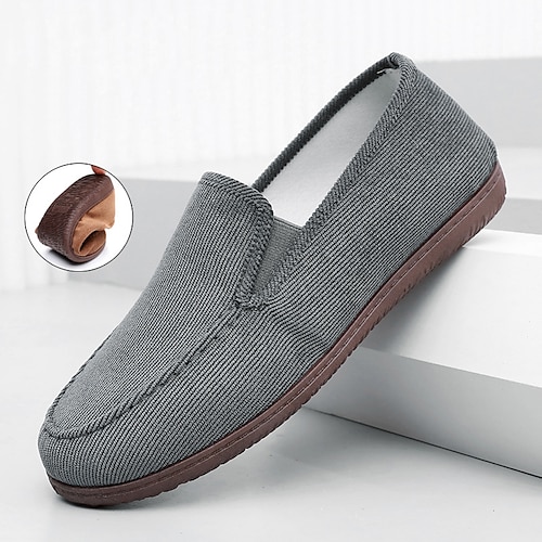 

Hombre Zapatos de taco bajo y Slip-On Mocasín Mocasines de Tela Clásico Casual Exterior Diario Tela Transpirable Cómodo Antideslizante Color café Negro Gris Verano Primavera