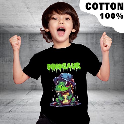 

Jungen T-Shirt Kurzarm T-Shirt Graphic Karikatur Krokodilmuster 3D-Druck Aktiv Sport Modisch 100% Baumwolle Outdoor Casual Täglich kinderkleidung Rundhalsausschnitt 3-12 Jahre 3D-gedruckte Grafik