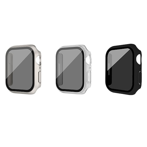 

[1 1 paquet] Boîtier de montre avec protecteur d'écran Compatible avec Apple Watch Ultra 49mm / Series 8 7 41mm 45mm / Series 6 5 4 SE 40mm 44mm / Series 3 2 1 38mm 42mm Mat Tout autour de la